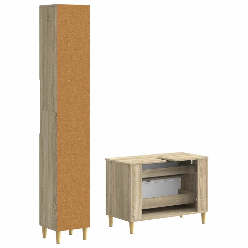 Set di Armadi da Bagno da 2 Pezzi DELFT Rovere Sonoma 3417542