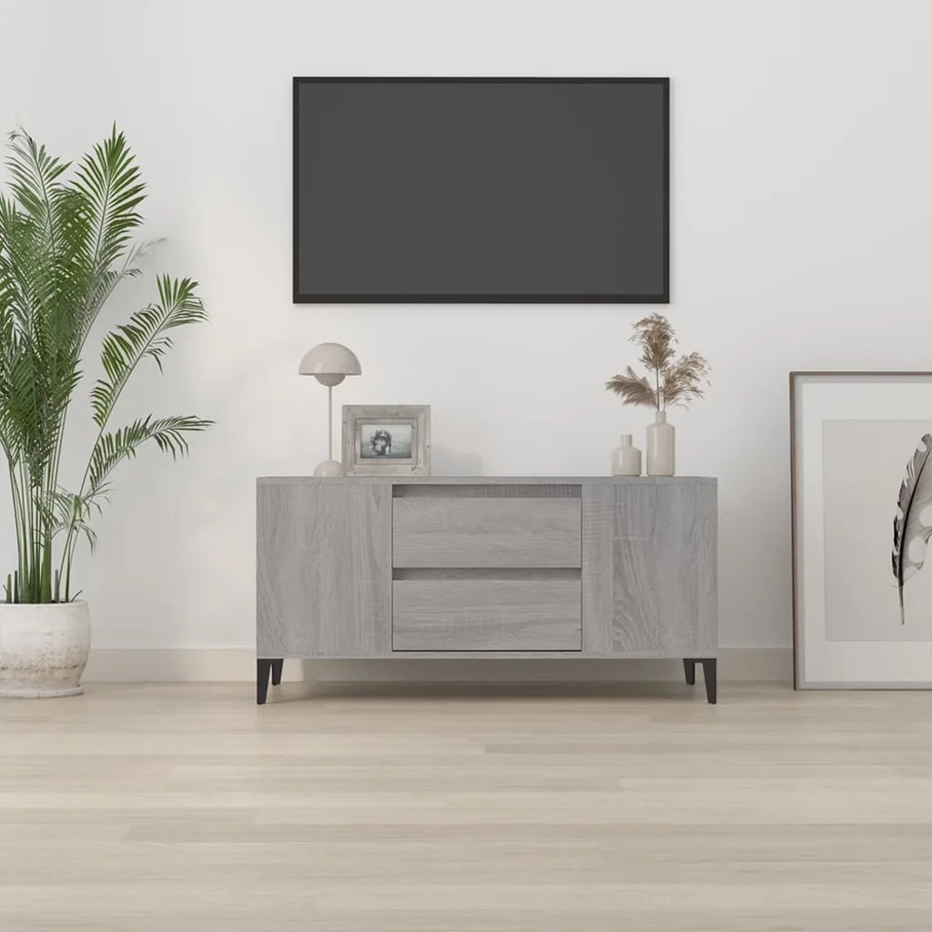 Mobile Porta TV-Mobile per TV-Credenza TV Grigio Sonoma 102x44,5x50 cm Legno Multistrato 201766