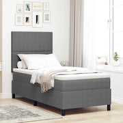 Letto a molle con testiera Grigio chiaro e bianco 80 x 200 cm 3337531