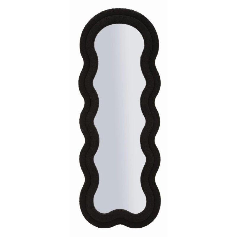 Specchio Da Muro Teddy Nero cm 60x4x160 (misura Specchio cm 39x137)
