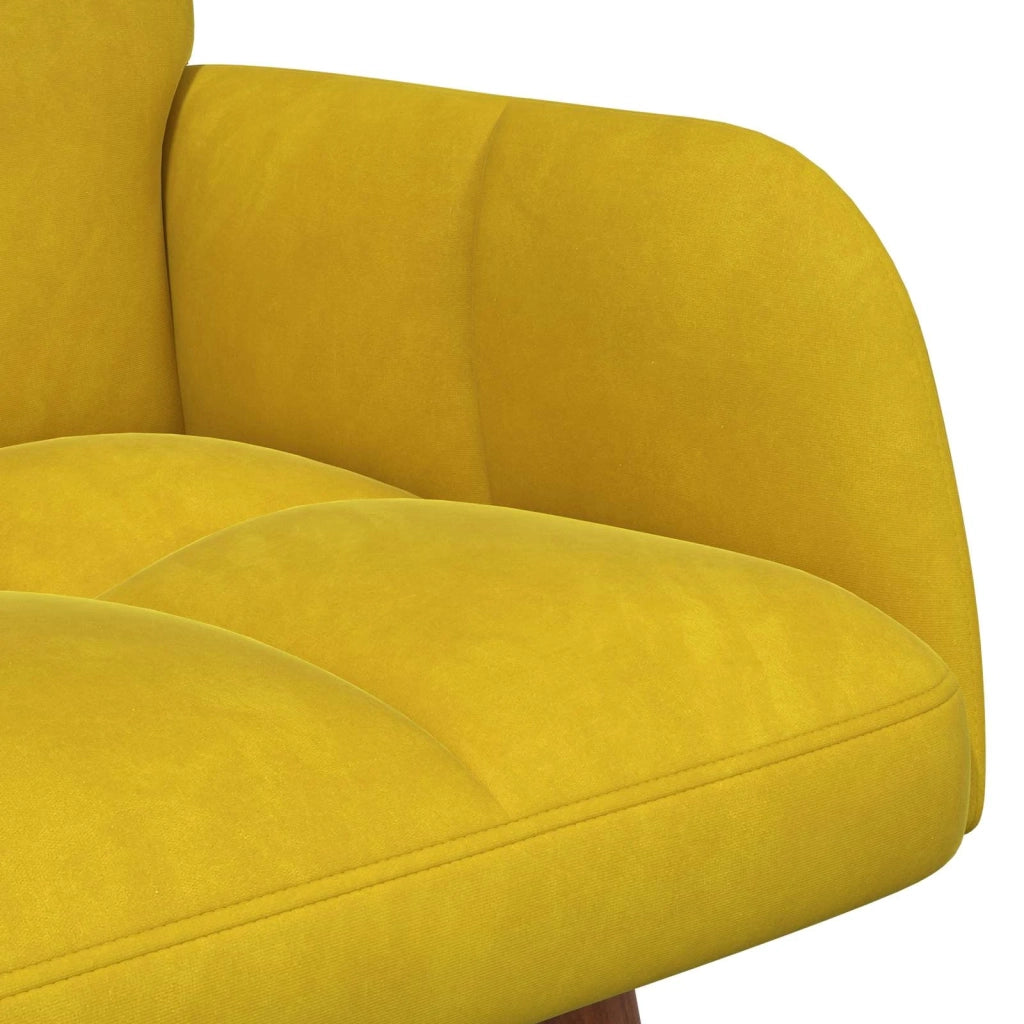 Sofa a Due Posti Giallo 115 x 61 x 87 cm Velluto