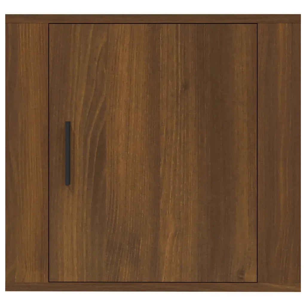 Comodino a Muro-Tavolino da notte sospeso Rovere Marrone 50x30x47 cm