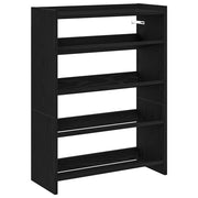 Scarpiera | Mobile per scarpe Nera 60x25x81 cm in Legno Multistrato