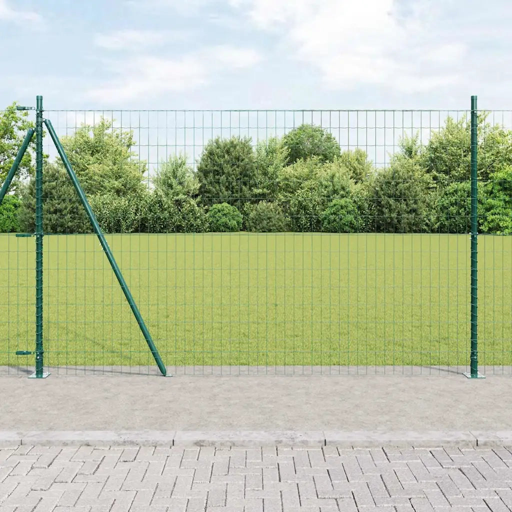 Recinzione da Giardino | Recinzione con Posto Verde 1,2 x 25 m Acciaio e PVC