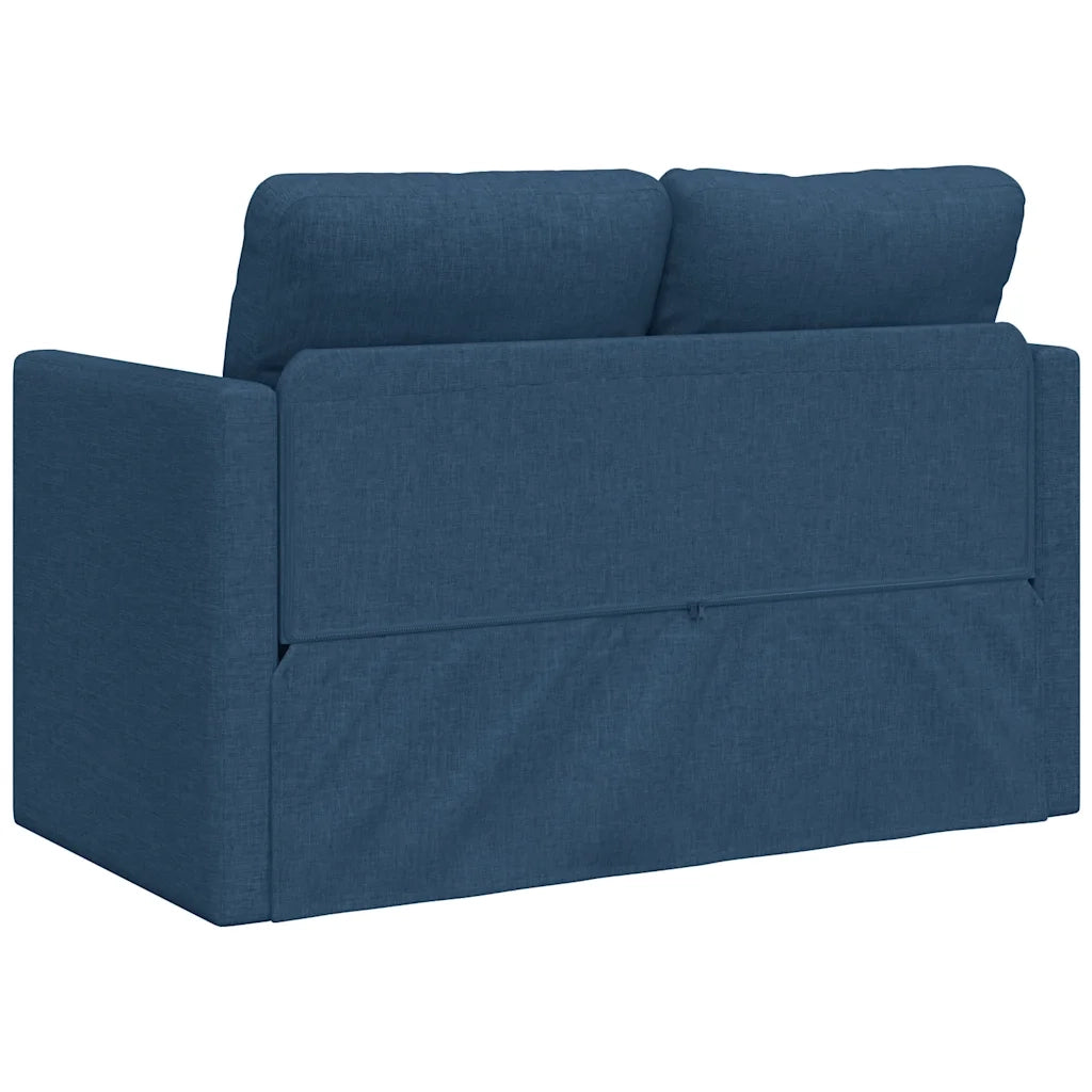 Divano Letto da Terra 2 in 1 Blu 112x174x55 cm Tessuto 353971