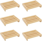Sostegno per Sapone in Legno di Bambù - Design Minimalista - Compattato - Supporto per Utilizzo a Lungo Termine - Cadeau Elegante - Contenitore per Sapone