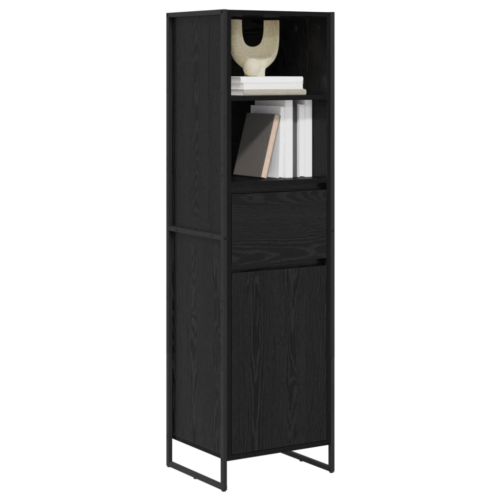 Armadio per Libri con cassetto Rovere Nero 43 x 36 x 150.5 cm 886624