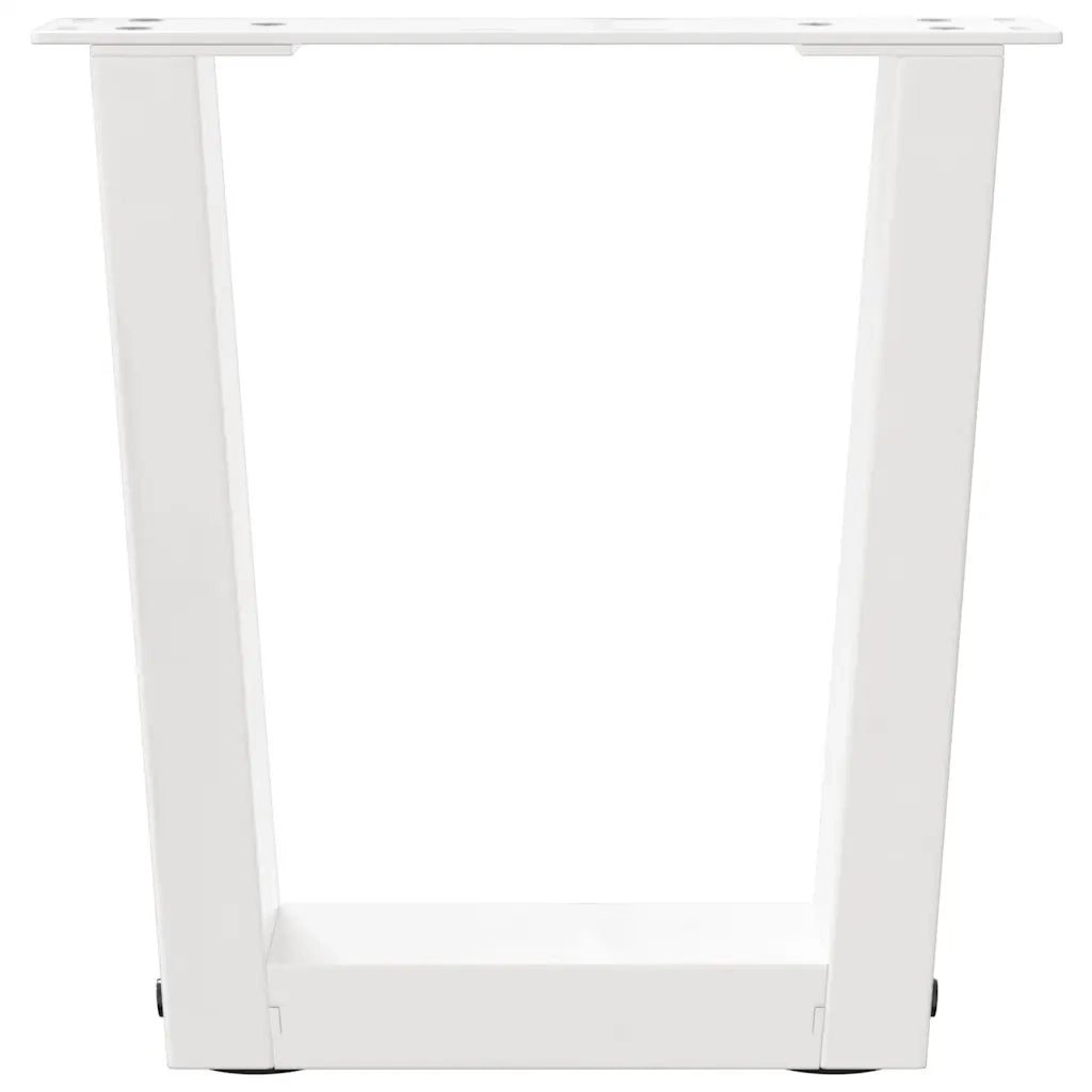 Gambe per Tavolino da CaffÃ¨ a Forma di V 2 pz Bianche 40x(30-31,3) cm Acciaio