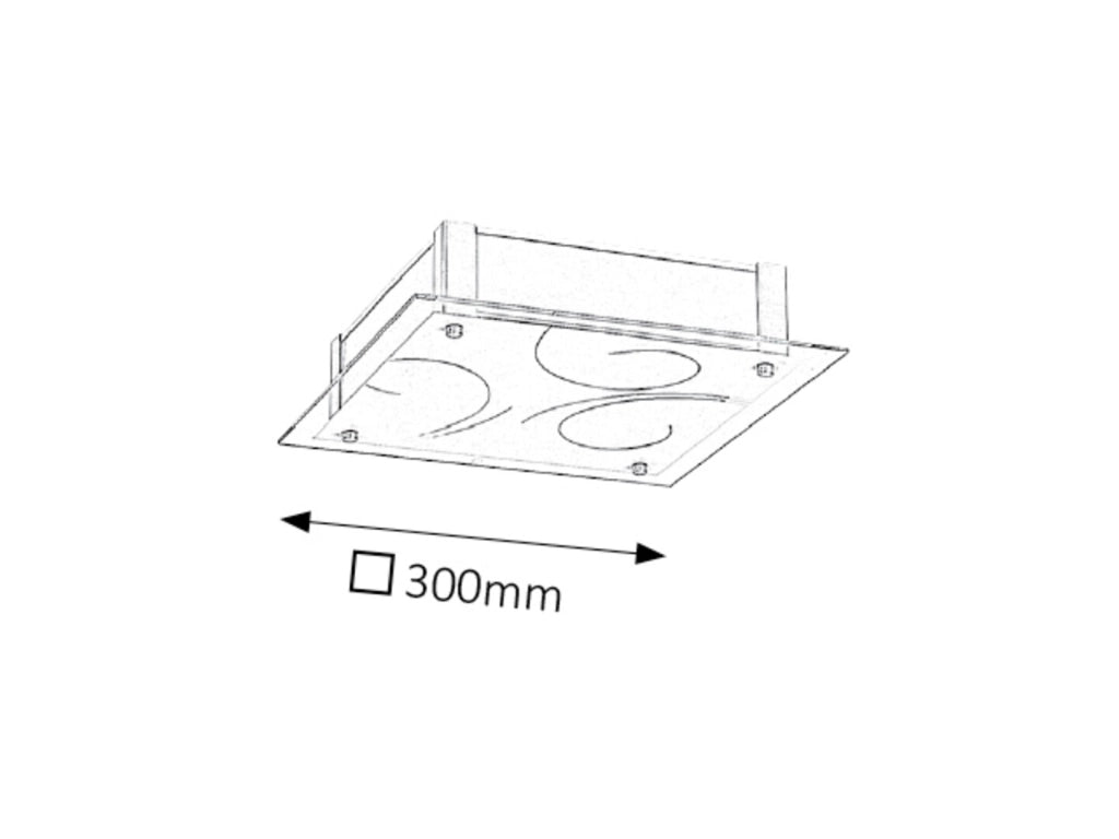 Plafoniera LED quadrata 30x30 12W bianca Rabalux Dena