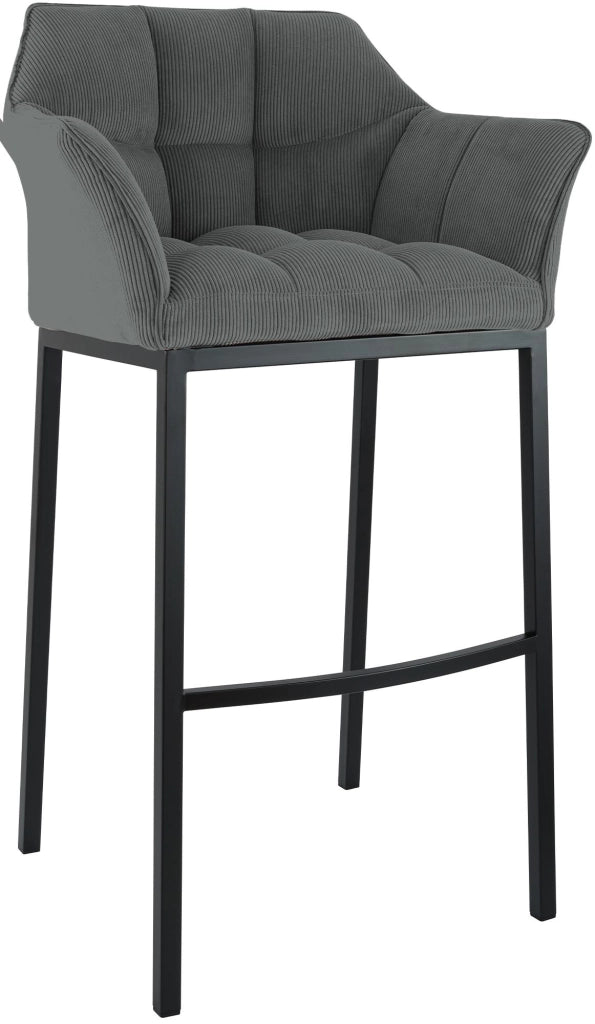 Sgabello bar Damaso B Cord con telaio a 4 piedi 4