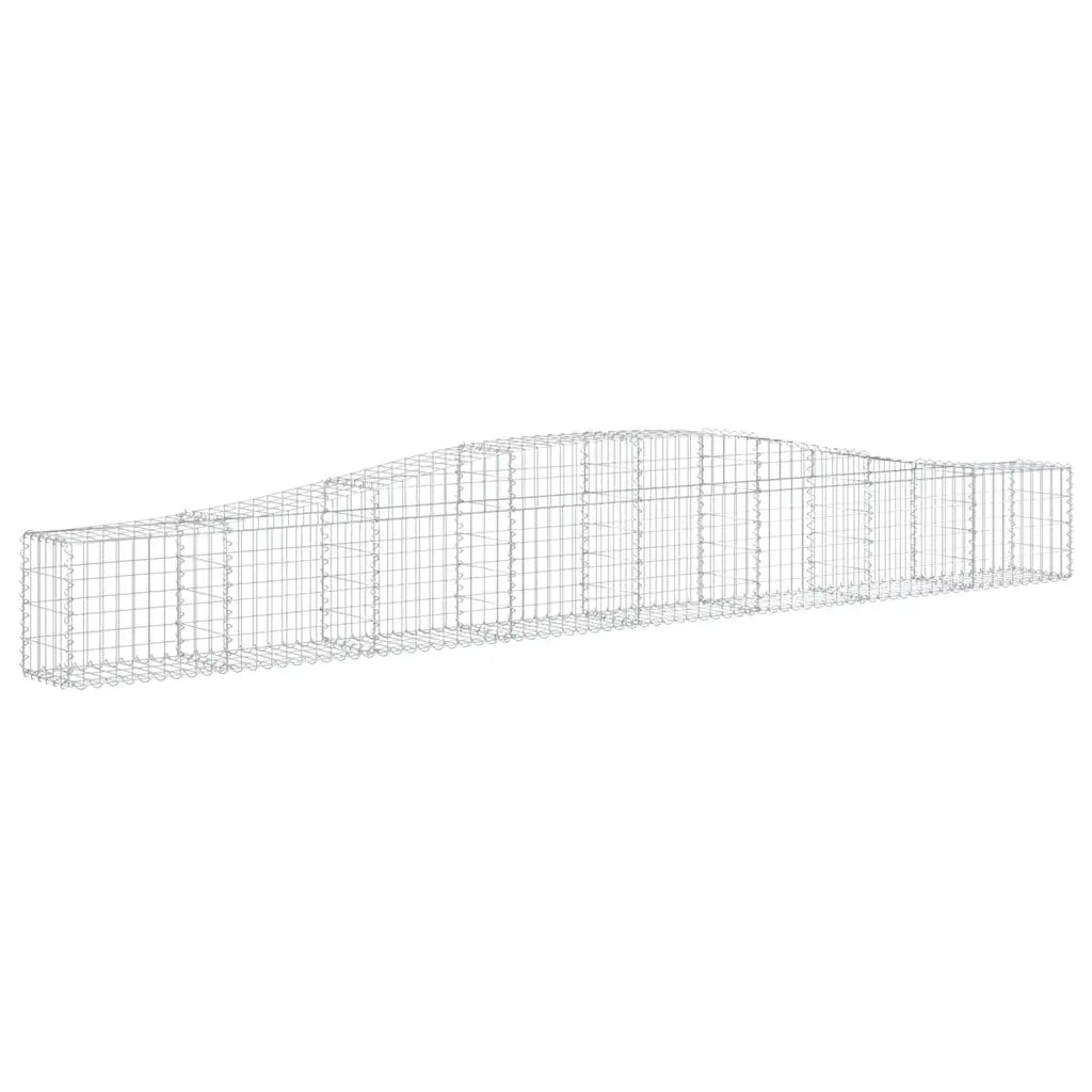 Cesti Gabbioni ad Arco 10 pz 400x30x40/60 cm Ferro Zincato 3145795