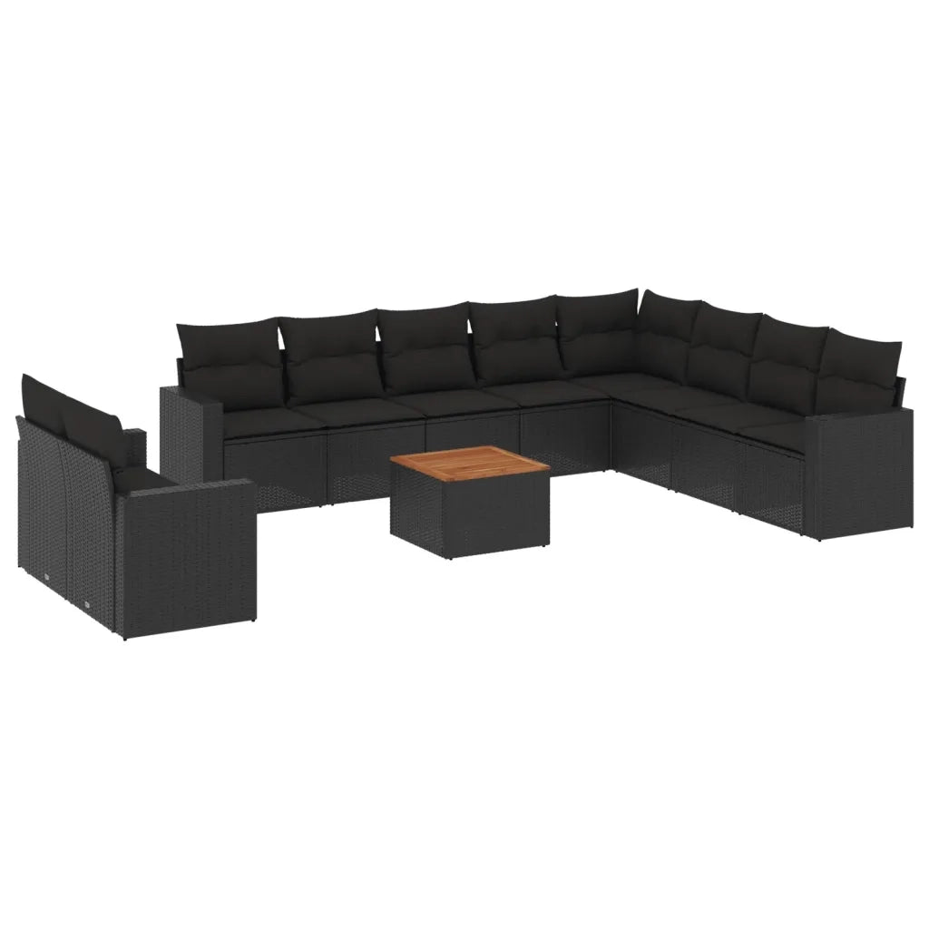 Set Divani da Giardino 11 pz con Cuscini in Polyrattan Nerocod mxl 89394