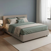 Letto Matrimoniale Anassimene, Letto Matrimoniale Materasso Incluso Made in Italy, Grigio Tortora\