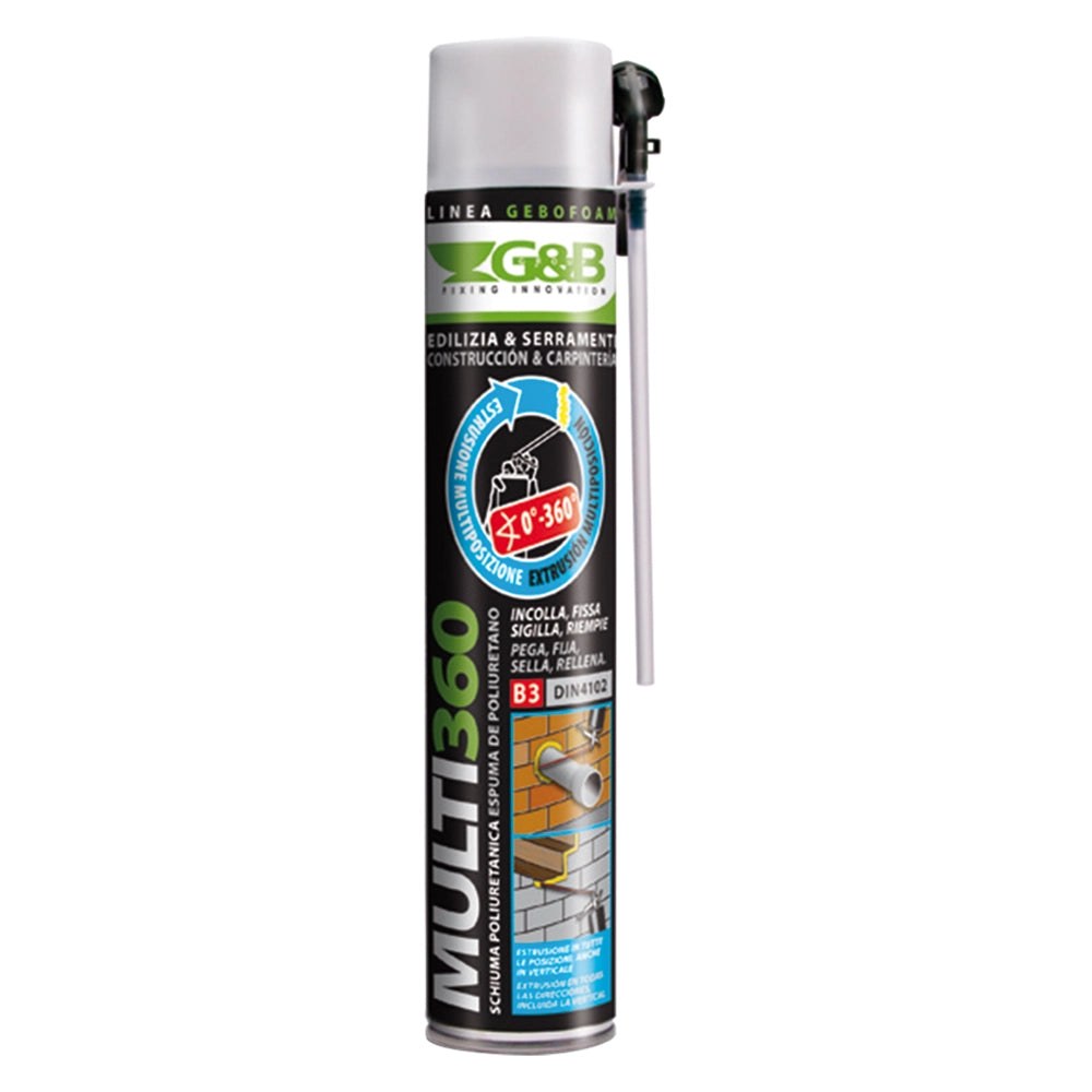SCHIUMA POLIURETANICA 'GEBOFOAM MULTI 360' ml 825- 12 pezzi  - G&B