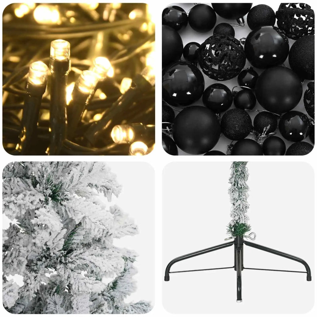 Albero di Natale artificiale con palline 210 cm 300 LED 3460893