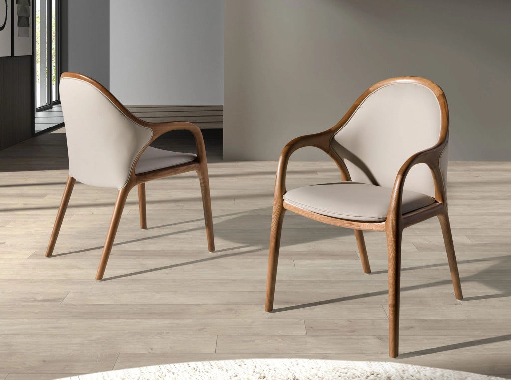 Sedia in similpelle color sabbia