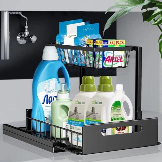 Organizzatore multifunzionale per cucina e bagno sotto il lavandino