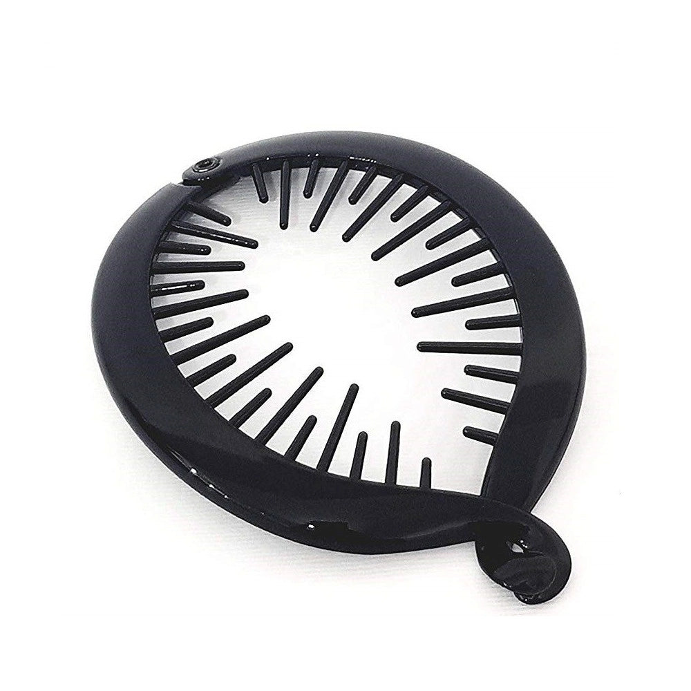 Trade Shop - Fermacoda Pesce Tondo 12 Cm Banana Pettine Capelli Ferma Coda Codini Codino -