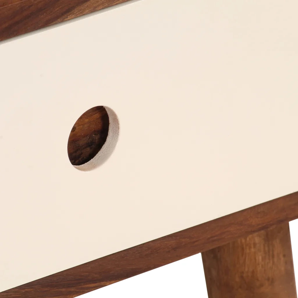 Comodino | Armadio da Notte | Mobiletto da notte in Legno Massello di Acacia 45x30x45 cm