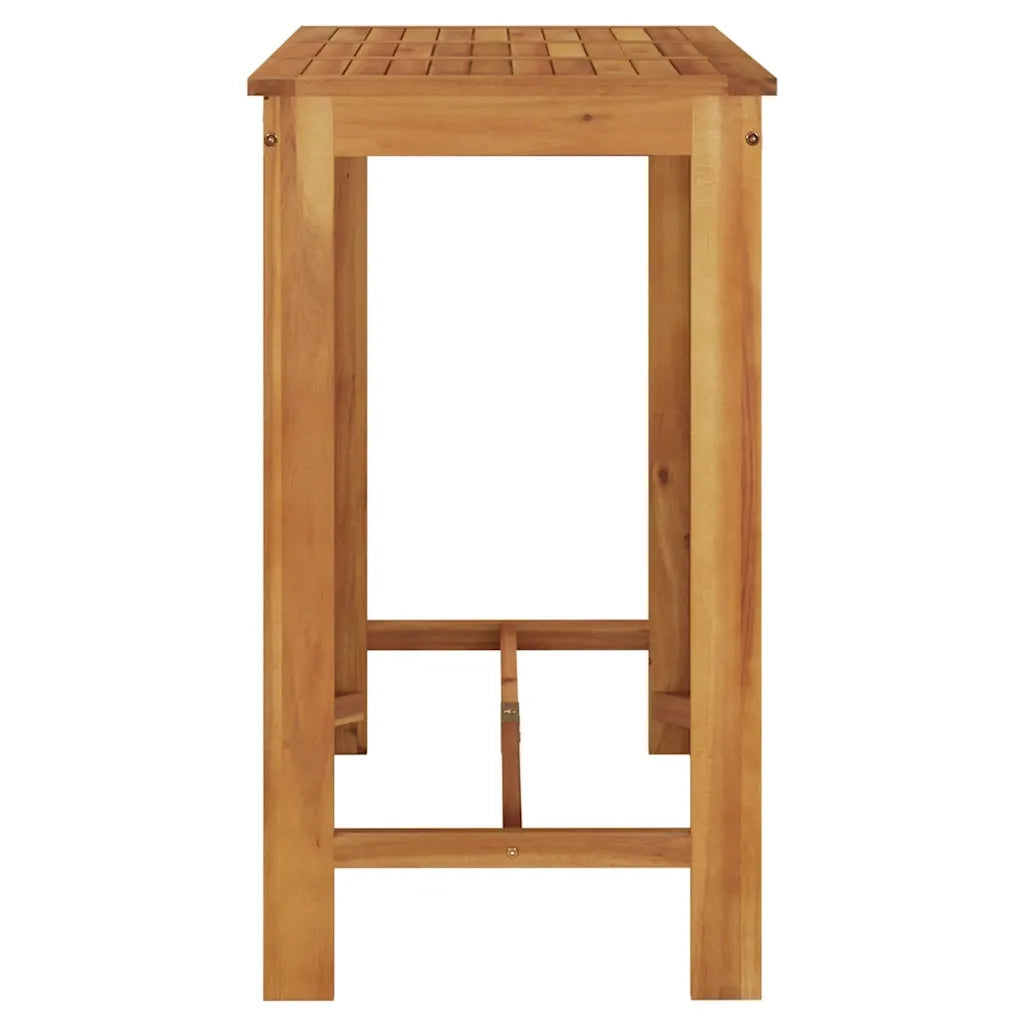 Tavolo da Bar da Giardino 120x60x105cm Legno Massello di Acacia cod mxl 34307
