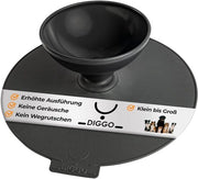 Ciotola alimentare per cani da 900 ml con ciotola elevata, bordatura a bollo, connessione flessibile e fondo antiscivolo - Plastica sicura per alimenti - Nessun schizzo, morso e leccamento - Ideale anche per viaggi (grigio)