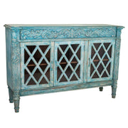 Credenza in legno blu 148x44x100