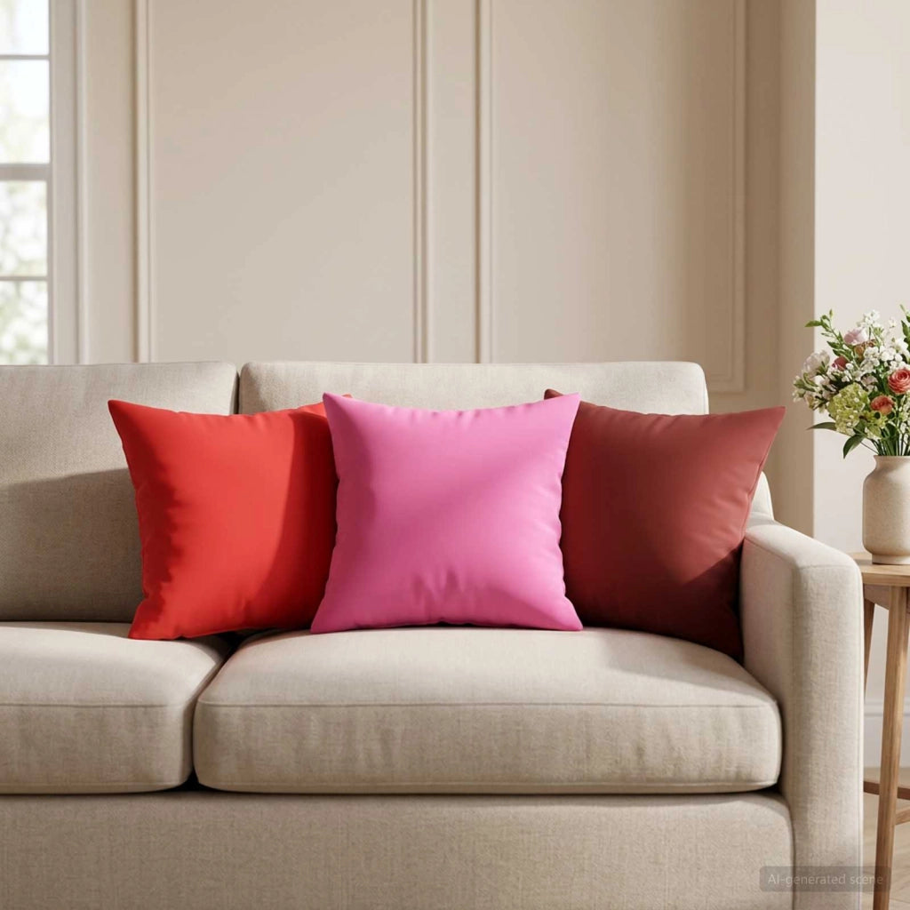 Federa 2 pcs HEERLEN Rosa 40 x 40 cm Poliestere 908584
