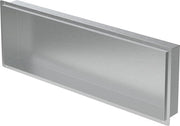 Foglia doccia 90x30 cm in alluminio inossidabile in cornice da parete Foglia doccia LuxeBad