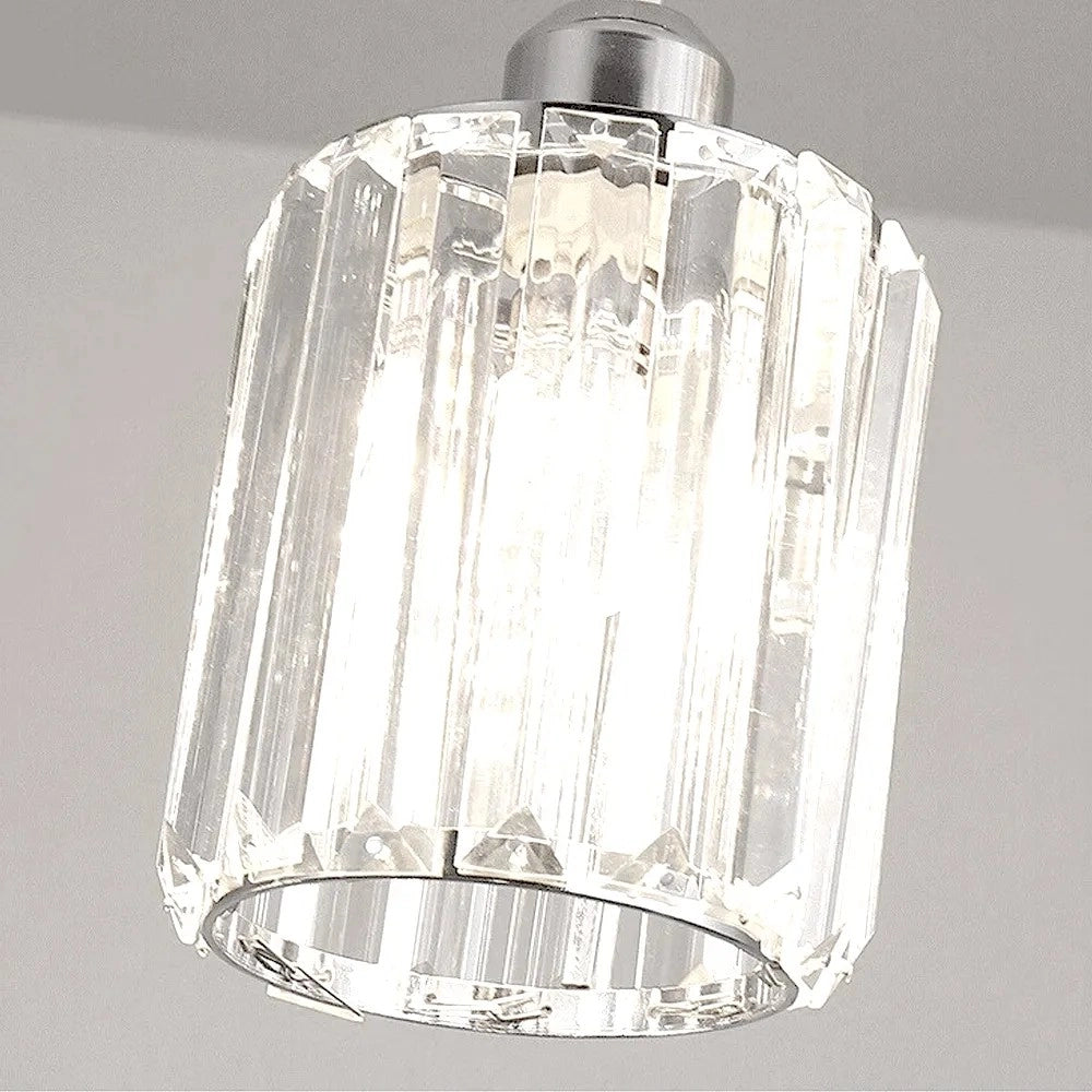 Lampada Da Soffitto Cristallo Argento APP508-1CP