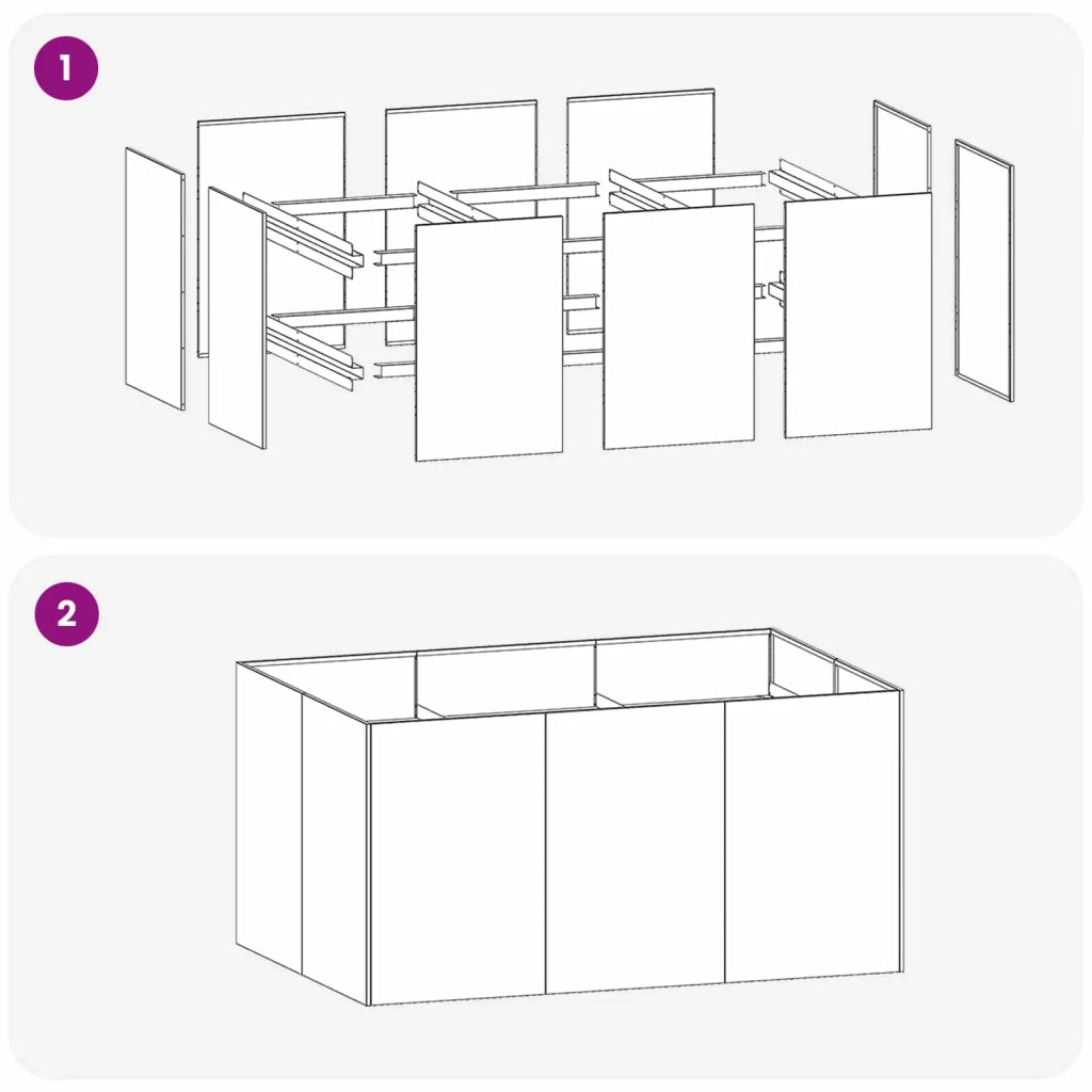 Vaso da giardino Argento 120 x 80 x 60 cm Acciaio Inox 8005929