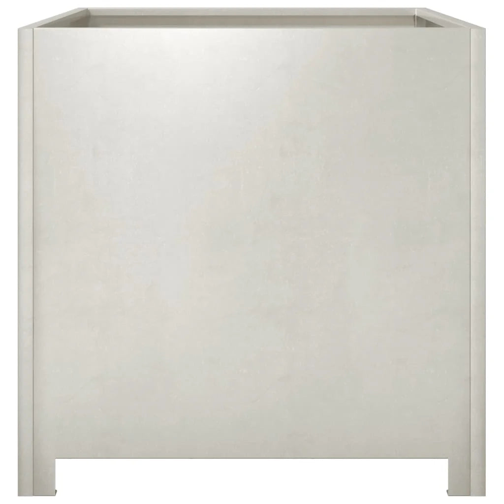 Fioriera rialzata per piante fiori terrazza giardino 50 x 50 x 50 cm acciaio inox argento 02_0037662