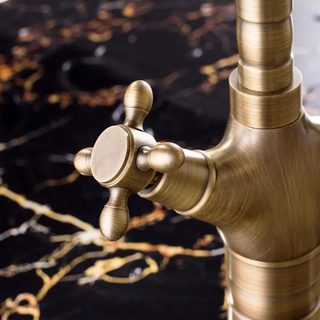 Rubinetto Da Cucina / Da Bagno Rea Rustico Antique Gold