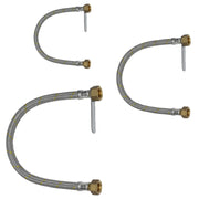 Tubo Flessibile acciaio inox centralina e mini centralina gas + misure FF 1/2" 100 cm