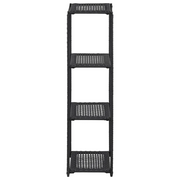 Scaffale Nero 30x30x120 cm in Polyrattan 46974
