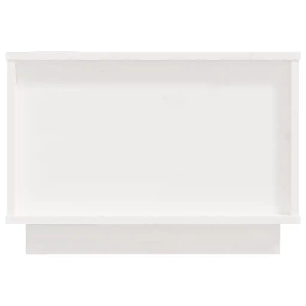 Tavolino da Salotto Bianco 40x50x35 cm Legno Massello di Pino cod mxl 19298