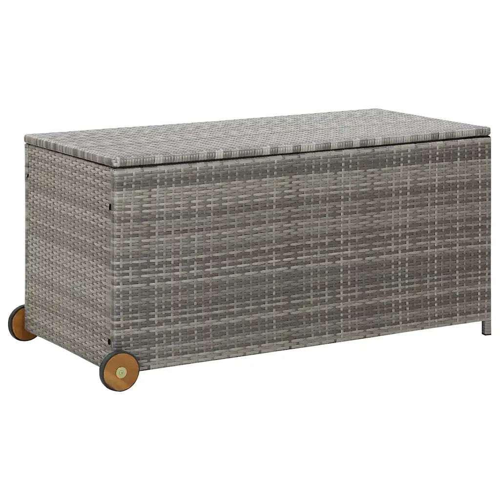 Contenitore da Giardino Grigio Chiaro 120x65x61 cm Polyrattan cod mxl 60288