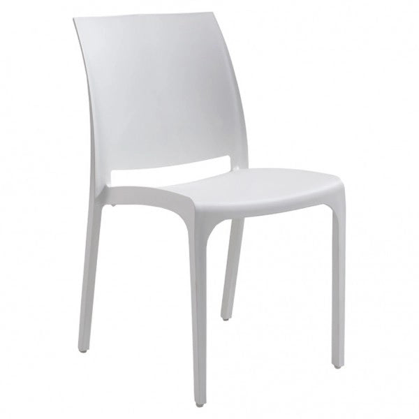 SEDIA VOLGA BIANCA 54X46XH80CM IMPILABILE