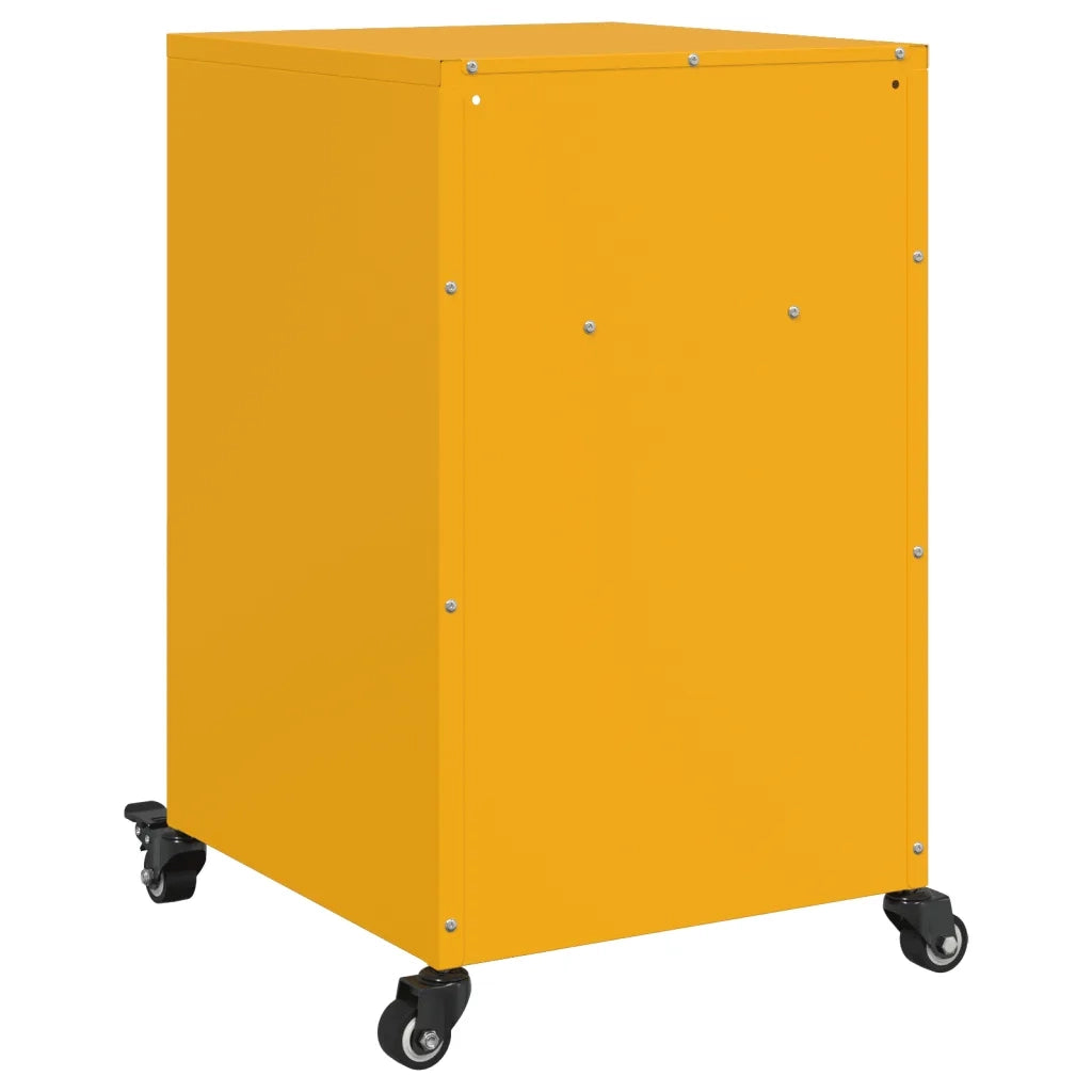 Comodini 2 pz Giallo Senape 36x39x59 cm in Acciaio 846723