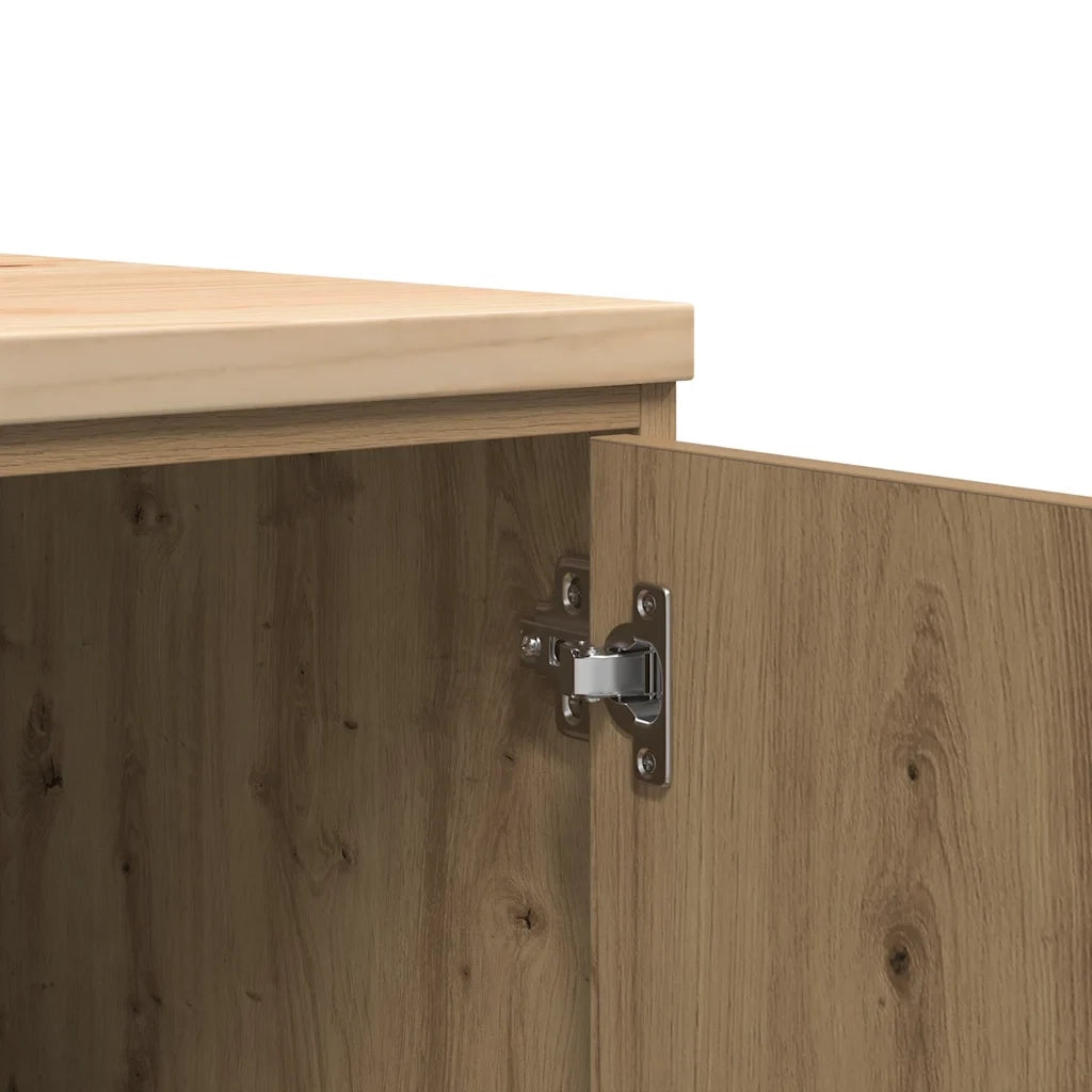 Armadietto per Garage in Rovere Artigianale 60x51x85 cm 860579