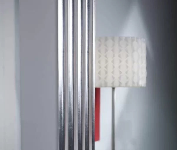 Mobili2g - specchiera foglia argento brillante rettangolare- misure: l.90 x h.148 x p.5