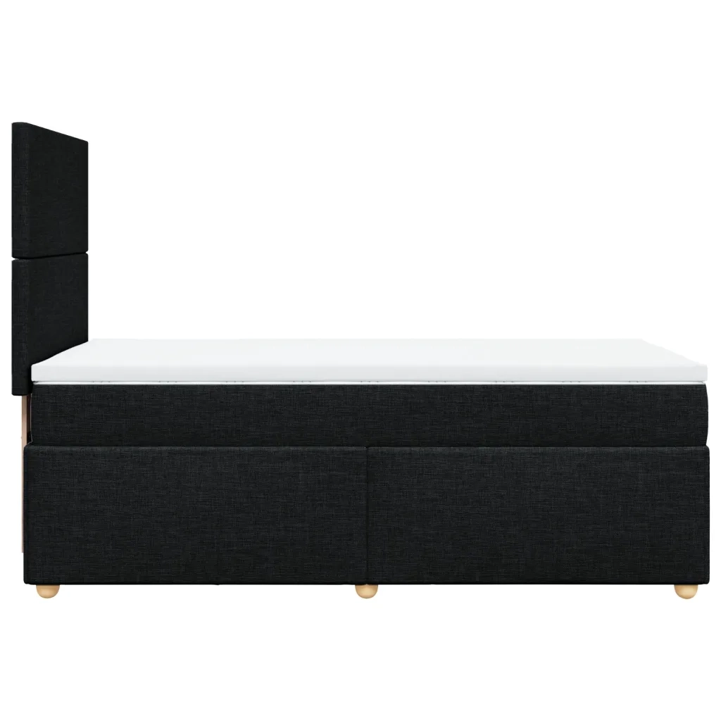 Giroletto a Molle con Materasso Nero 90x200 cm in Tessuto