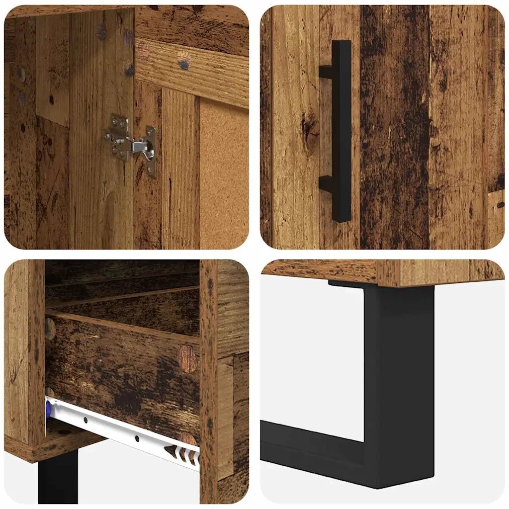 Credenza | Madia | Buffet da pranzo | Armadio da pranzo Legno vecchio 69,5 x 31 x 115 cm Legno multistrato