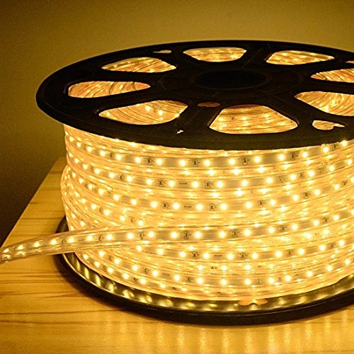 Tubo Luminoso 900 LED -  50 MT Bianco Caldo uso Esterno Controller 8 Giochi luce