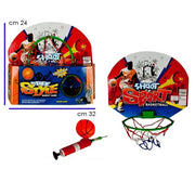 Trade Shop - Tabellone Basket Palla Pompa Canestro Da Interno Gioco Basket Casa Cameretta -