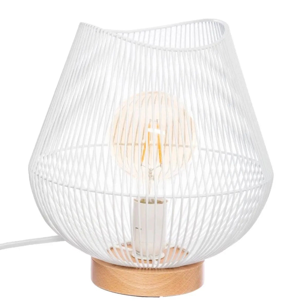 LAMPADA DA TAVOLO JENA D.26XH28CM BIANCA IN METALL