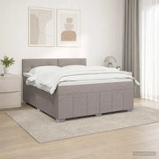 Letto box spring con materasso Tortora 160 x 200 cm Tessuto 3451252