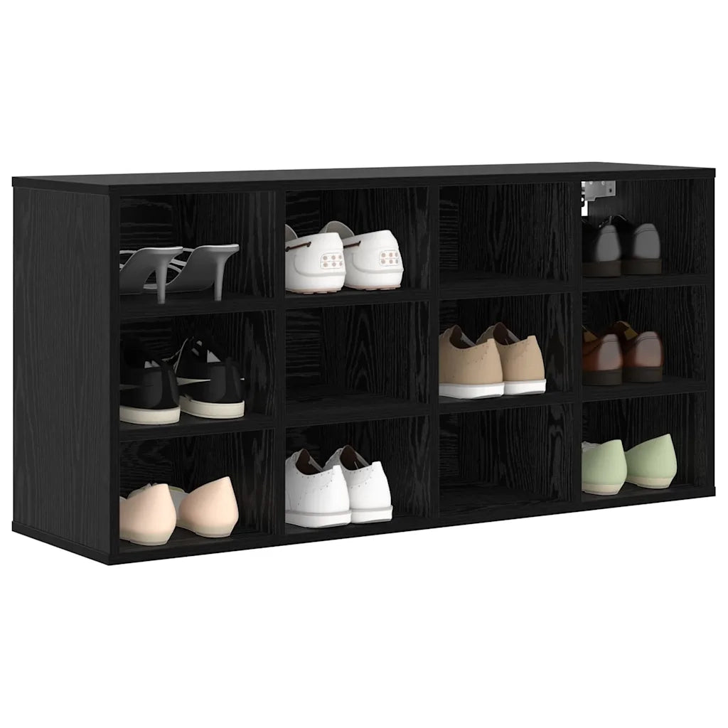 Mobile per scarpe con lo scaffale Rovere Nero 103 x 30 x 51 cm 875211