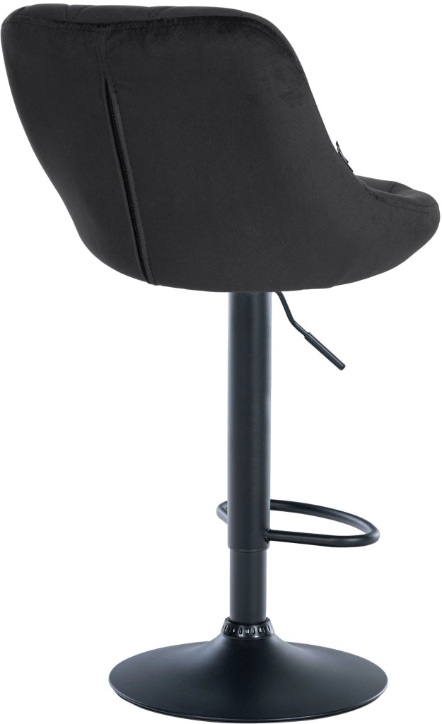 Sgabello da bar Lazio Velvet nero,nero
