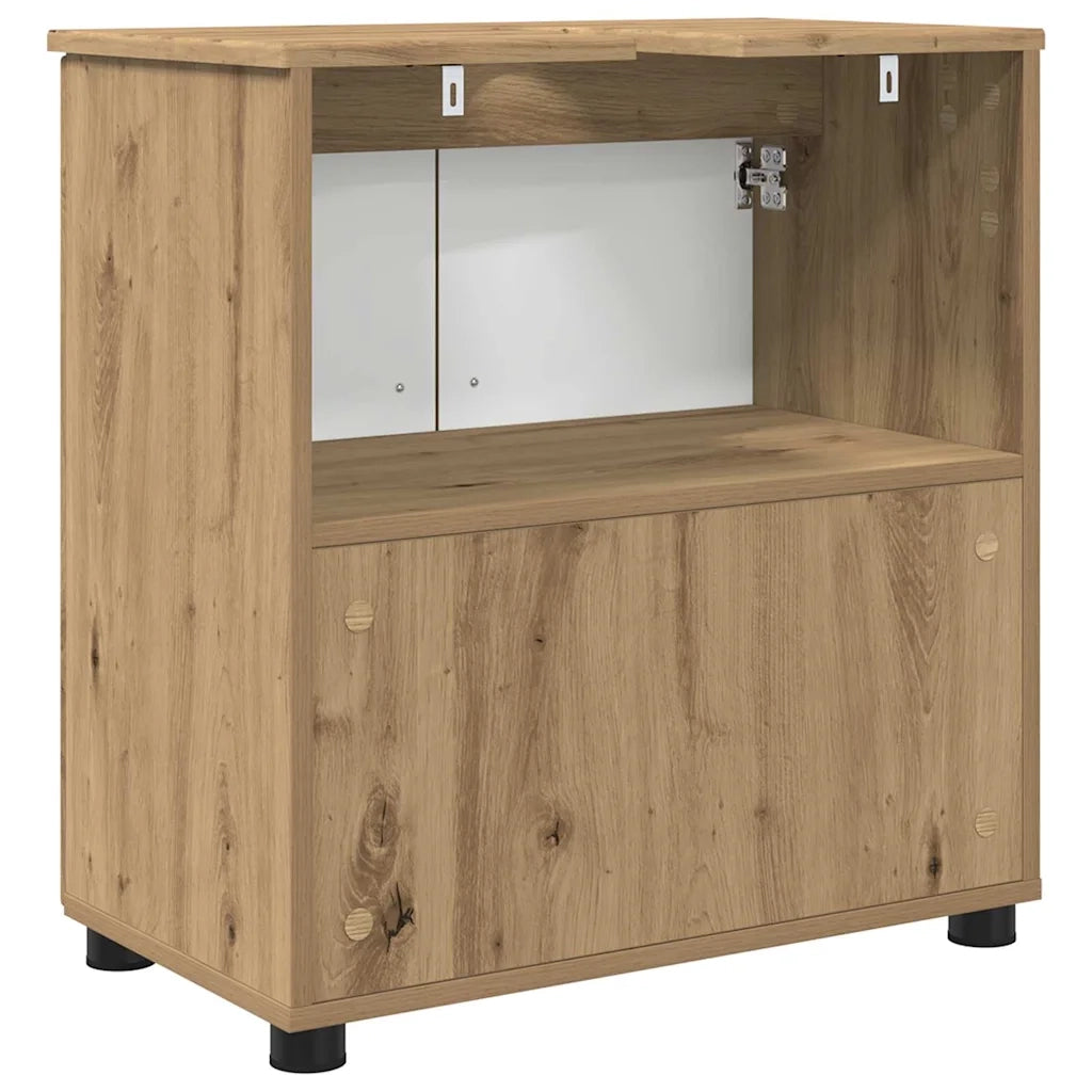 Mobile da Bagno con porta Rovere artigianale 61 x 35 x 64 cm