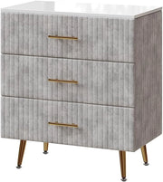 Cassettiera Velia, Grigio, 70 x 78.5 cm con 3 cassetti
